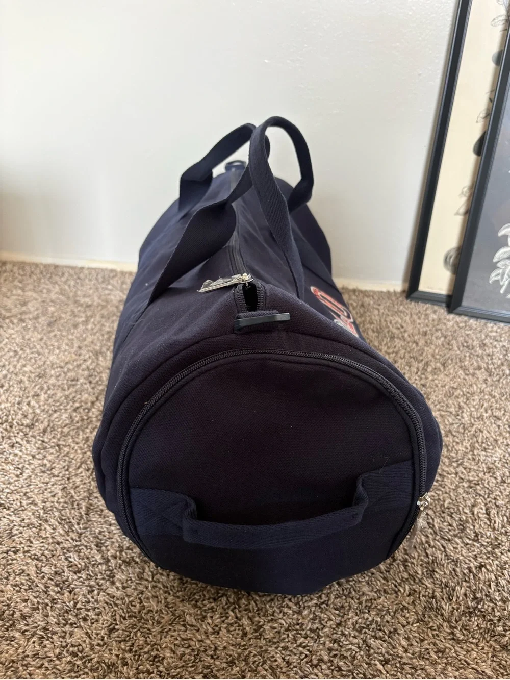 Polo by Ralph Lauren Navy Canvas Duffel with Multicolor POLO Embroidery